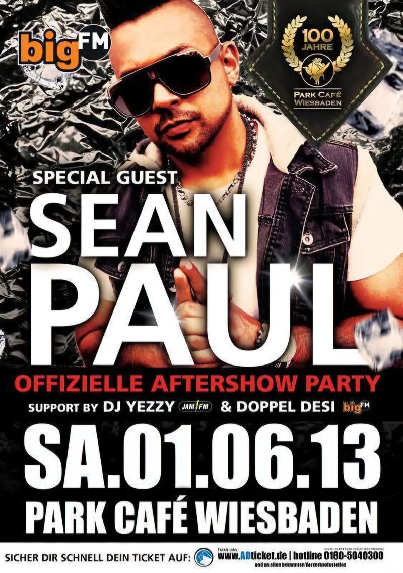 Sean Paul – Offizielle Aftershow Party